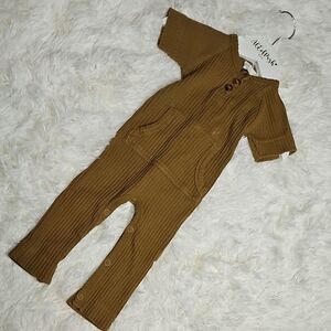 Jamie Kay Tan Ribbed Baby Onesie